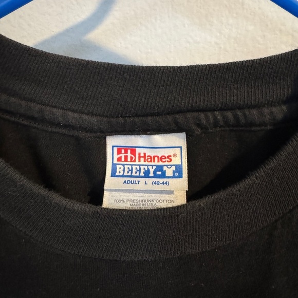 ✨ Vintage Hanes Beefy T Peace AIM Graphic Tee L ✨ - Picture 2 of 4